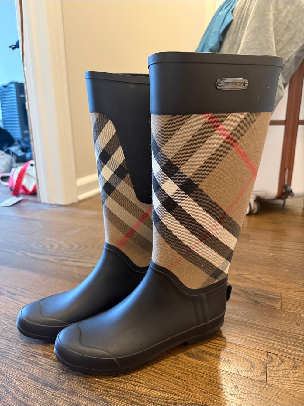 Burberry Crosshill House Check Rain Boots